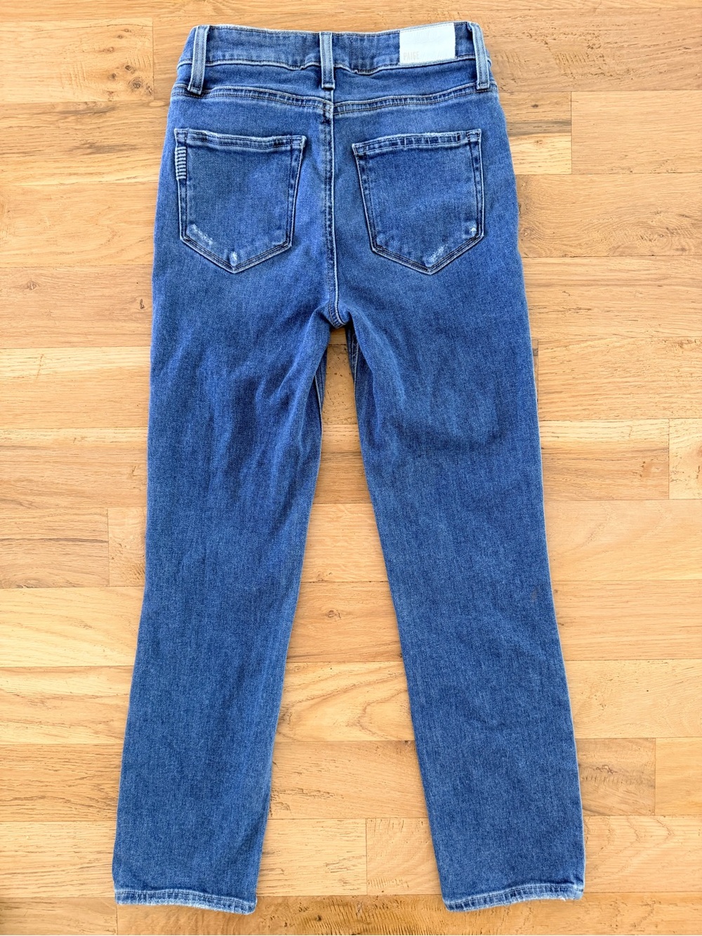 PAIGE Cindy Straight Ankle Jeans in Blue - Picture 2 of 4